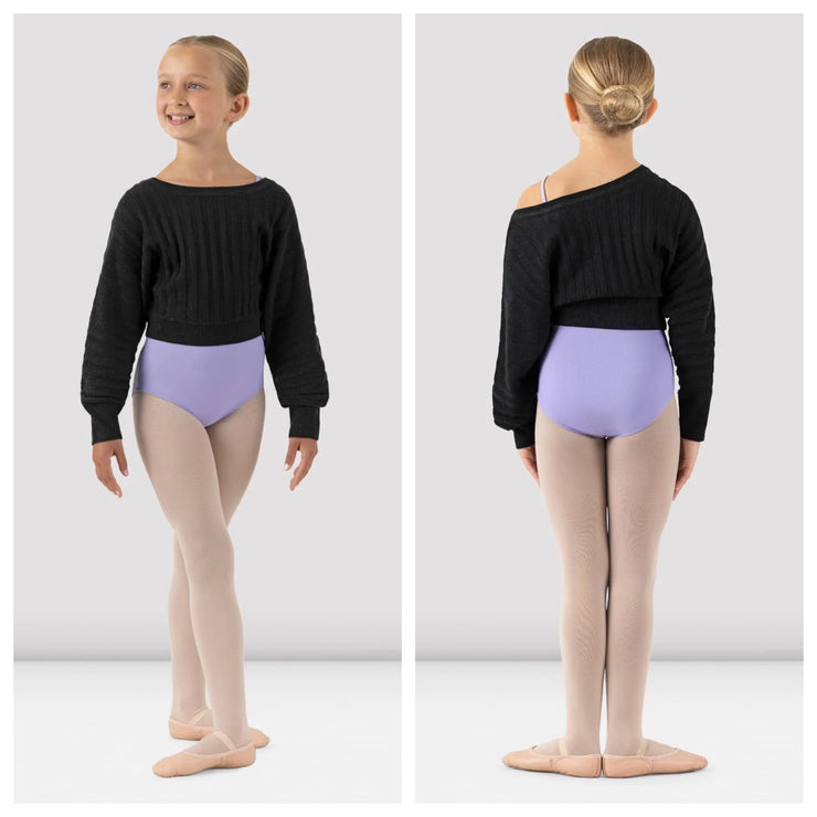 Bloch - Jasmin Knit Crop Sweater - Child (CZ1189) - Black