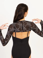 Suffolk - Soirée Long Sleeve Mesh Shrug - Adult (4018A) - Black