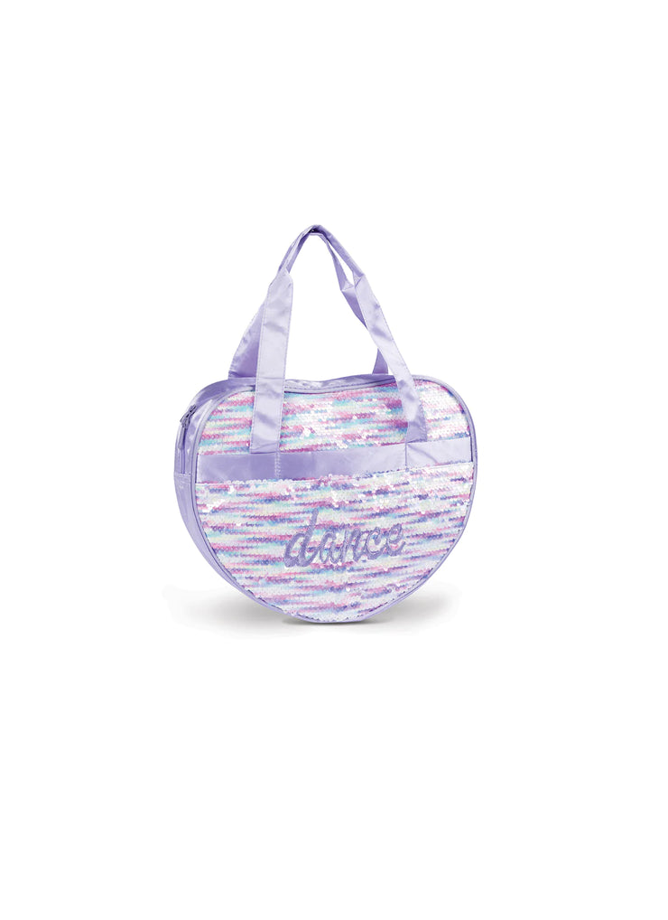 Danz N Motion - Shimmering Heart Sequin Bag (B24510) - Lavender