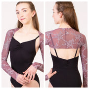 Suffolk - Soirée Long Sleeve Mesh Shrug - Adult (4018A) - Purple