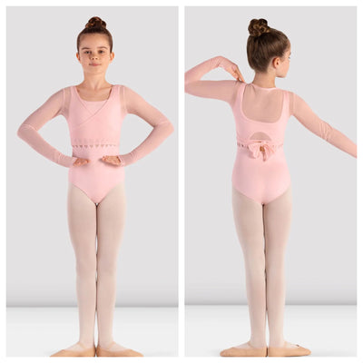 Bloch - Henny Mesh Wrap Top - Child (CZ8469) - Candy Pink
