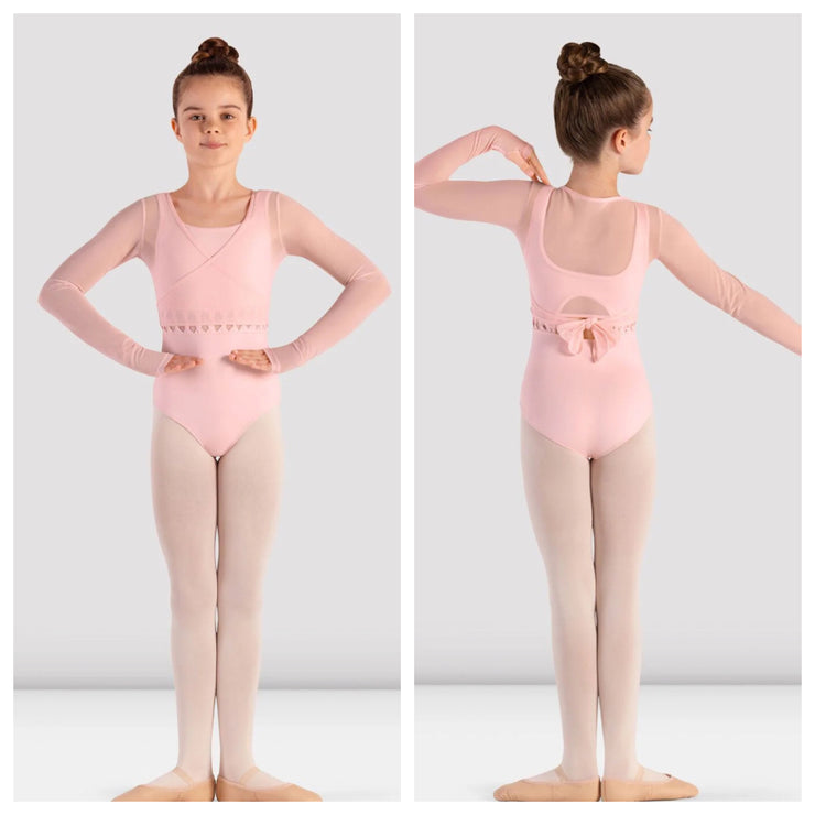 Bloch - Henny Mesh Wrap Top - Child (CZ8469) - Candy Pink