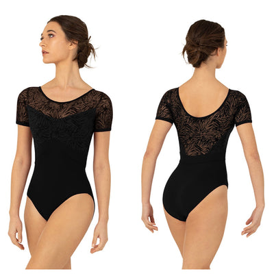 Bloch - Vienna Short Sleeve Leotard - Adult (L3392) - Black