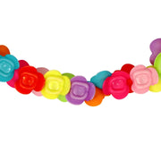 Pink Poppy - Vibrant Roses Flower Necklace and Bracelet Set (NBM127)
