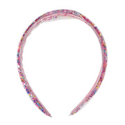 Pink Poppy - Rainbow Hearts Glitter Headband (HBG172) - Pink