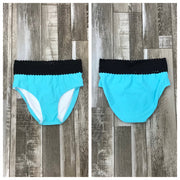 Cosi G - Xtend Brief - Child/Adult (CGSWT00FC20-02-BLK) - Turquoise/Black FINAL SALE