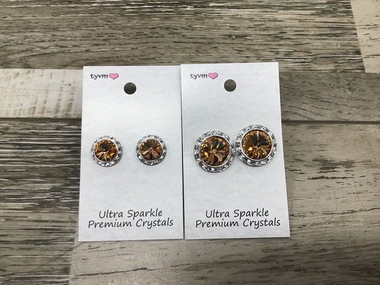 Thank You Very Much - Ultra Sparkle Center Stone Earring - Various Colors