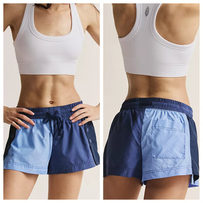 Free People Movement - Invigorate Colorblock Shorts - Adult (OB1416528-4269) - Blue Indigo Combo