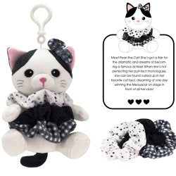 Dasha Designs - Scrunch Bunch Black Cat Plush Bag Tag (6352)