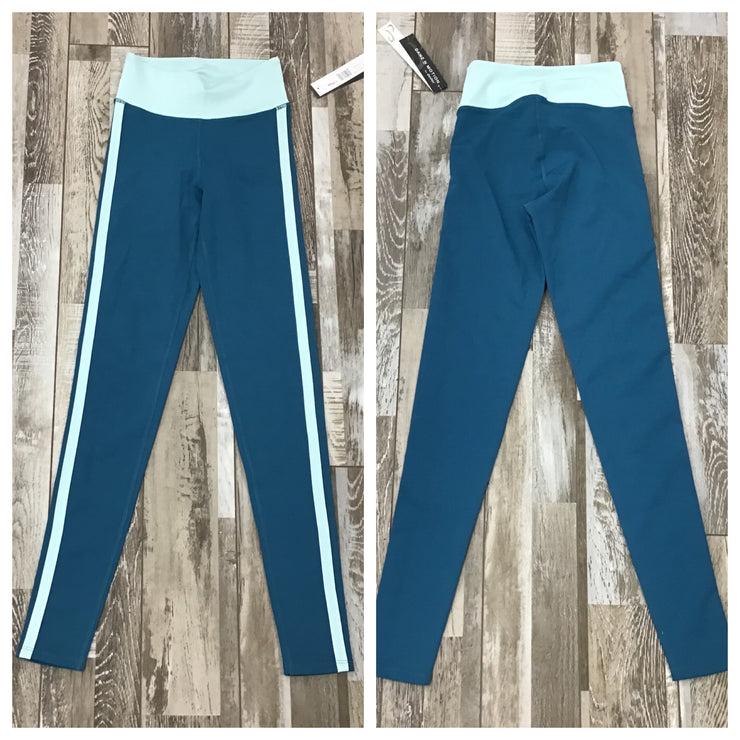 Danz N Motion - Full Length Legging with Side Stripe - Child/Adult (20412C/20412A) - Teal/Green - Final Sale