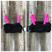 XO Dance Co - Sassy Scrunch Top - Child (24009) - Hot Pink & Black