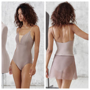 Nikolay - Charlotte Leotard with Adjustable Straps - Child/Adult (DAD1930MPN/DA1930MPN) - Medium Taupe
