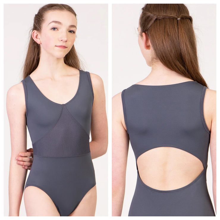 Suffolk - Contour V Front Tank Leotard - Adult (2700A) - Grey