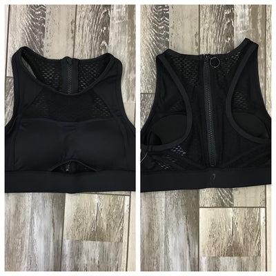 Danz N Motion - Mesh Sports Bra Top - Adult (2745A) - Black - Final Sale