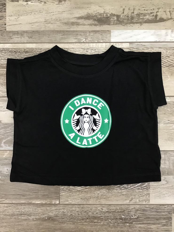 Danz N Motion - " I Dance A Latte" Tee - Child (25316C) - Black