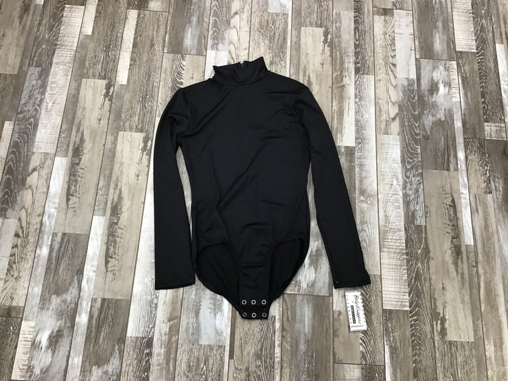 Body Wrappers - MicroTech Long Sleeve Turtleneck Leotard - Adult (MT201) - Black