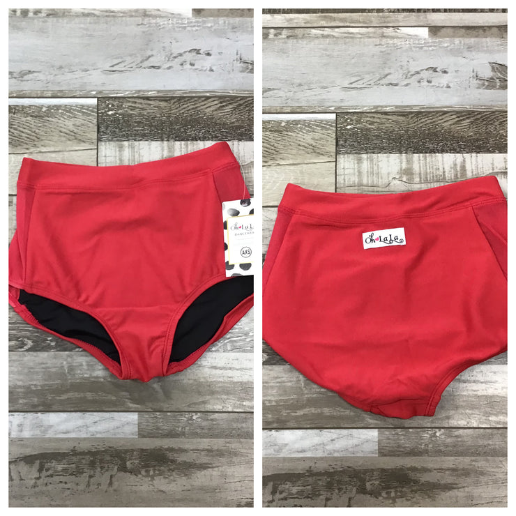 Oh La La Dancewear - Sensational Brief - Adult (OLL151-CHR-AXS) - Crimson - Final Sale