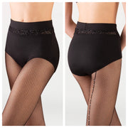 Body Wrappers - Open Mesh Hi-Waist Brief - Adult (P1161) - Black - Final Sale