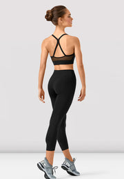 Bloch - Ladies Polina Mirage Print Mesh Crop Top - Adult (Z9347) - Black