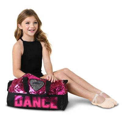 Danz N Motion - Sequin Dance Heart Bag (B842FUH) - Fuschia