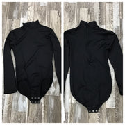 Body Wrappers - MicroTech Long Sleeve Turtleneck Leotard - Adult (MT201) - Black
