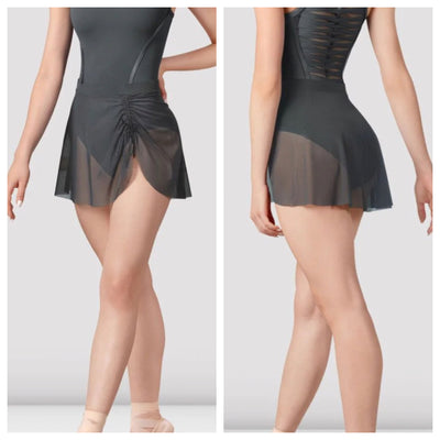 Bloch - Nicky Mesh Skirt - Adult (R9221) - Graphite