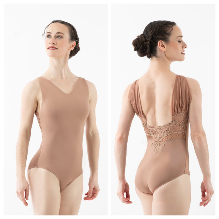 Ballet Rosa - Triomphe V-Neck Tank Leotard - Adult (1220MFA) - Cafe Au Lait
