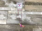 Pink Poppy - Tropical Toucan Necklace on Chain - (NCG116) - Pink/Purple