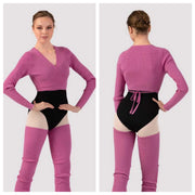 Bloch - Celeste Knit Wrap Top - Adult (Z30018) - Dark Pink