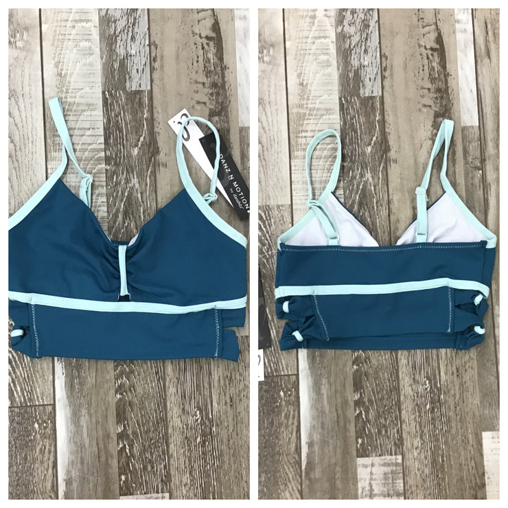 Danz N Motion - Color Block Cami Top - Adult (20308A) - Teal/Green - Final Sale