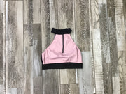 Motionwear - Zip Front Halter Bra Top - Child/Adult (3383-83) - Pink/Black - Final Sale