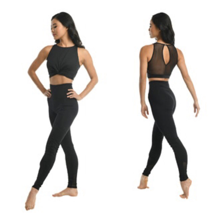 Danz N Motion  - Tank Top Twist Detail - Adult (23308A) - Black