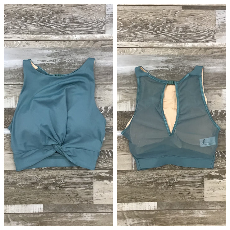 Danz N Motion  - Tank Top Twist Detail - Adult (23308A) - Sage