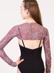 Suffolk - Soirée Long Sleeve Mesh Shrug - Adult (4018A) - Purple