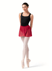 Bloch - Embroidered Pull On Skirt - Adult (R10001) - Cherry