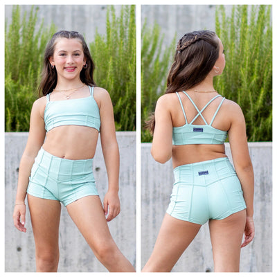 Oh La La Dancewear - The Resurgence Shorts - Child/Adult (OLL381-MGR) - Mist Green