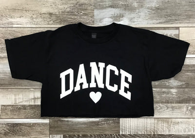 Trendy Trends - Dance Heart Crop Tee - Child (B005G) - Black