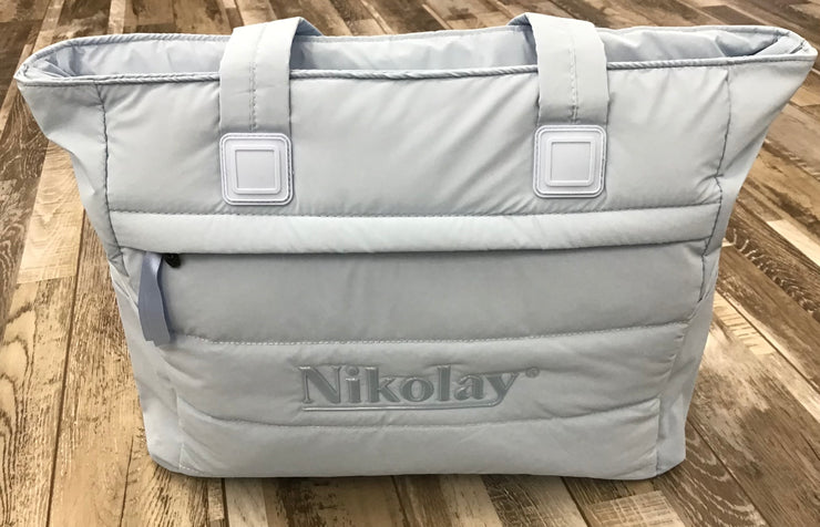 Nikolay - Medium Tote Bag with Zipper (BC002BAN) - Light Blue
