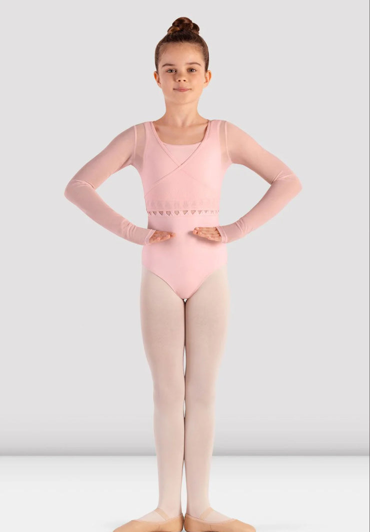 Bloch - Henny Mesh Wrap Top - Child (CZ8469) - Candy Pink