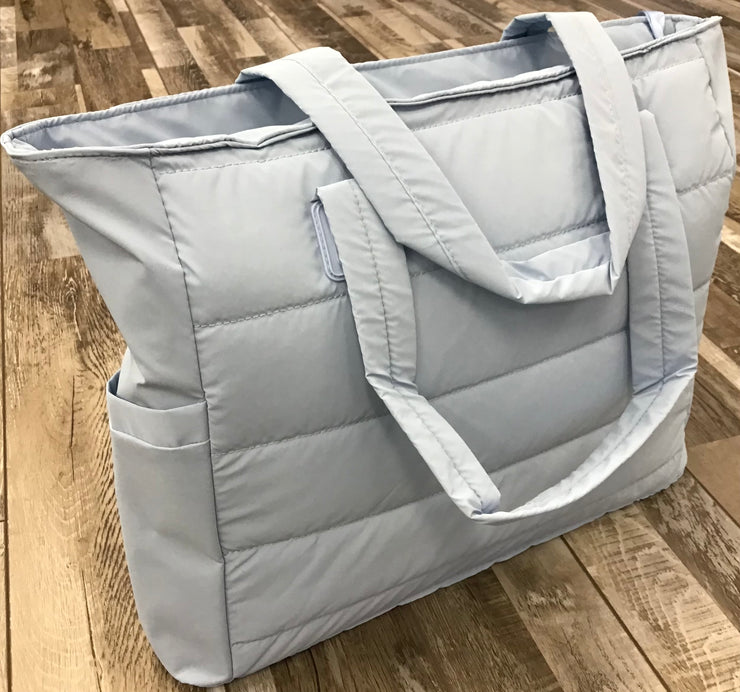 Nikolay - Medium Tote Bag with Zipper (BC002BAN) - Light Blue