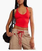 Free People Movement - All Clear V Neck Cami - Adult (OB2109684-6921) - Victory Red