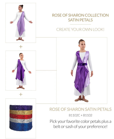 Eurotard - Rose of Sharon Satin Single Petal Overlay - Womens/Childrens (B1102c/B1102) - Assorted Colors