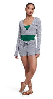 Bloch - Knit Wrap Top - Adult (Z5239) - Gray