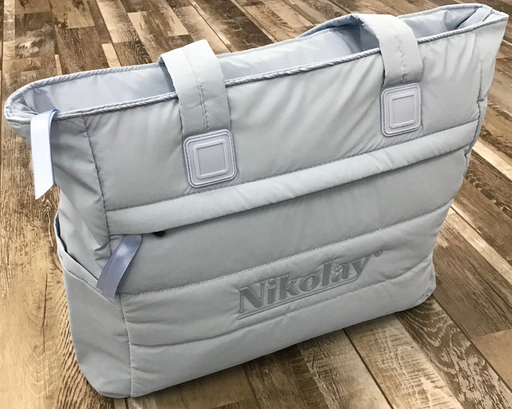 Nikolay - Medium Tote Bag with Zipper (BC002BAN) - Light Blue