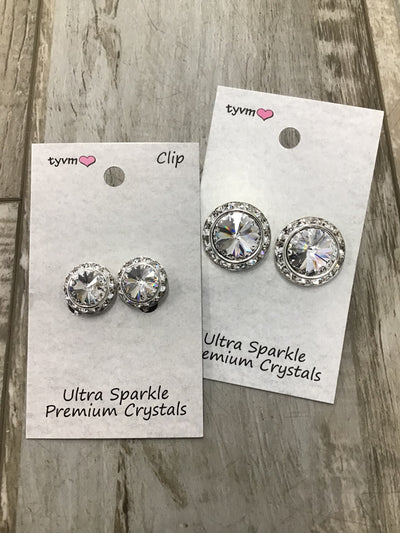 Thank You Very Much - Ultra Sparkle Center Stone Earring - Clear