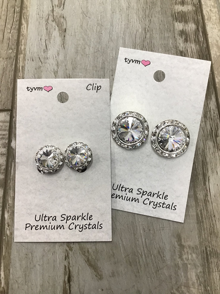 Thank You Very Much - Ultra Sparkle Center Stone Earring - Clear