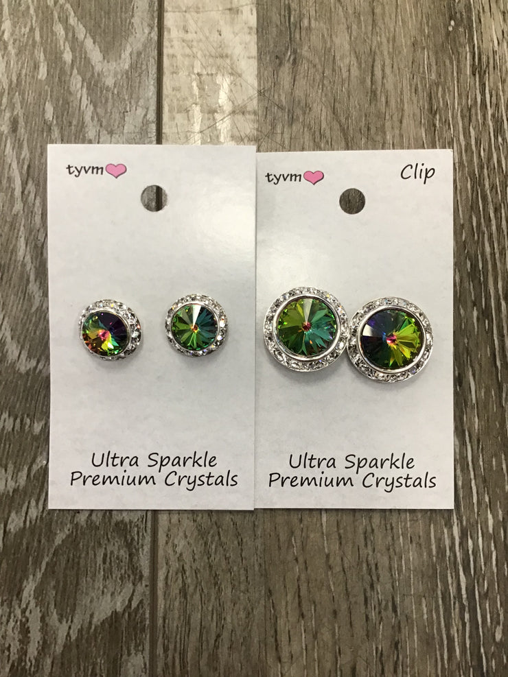 Thank You Very Much - Ultra Sparkle Center Stone Earring - Various Colors