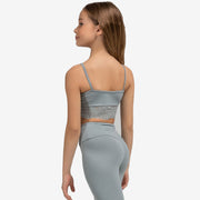 So Danca - Spaghetti Strap Lace Crop Top - Child/Adult (L-2665/RDE-2664) - Light Gray