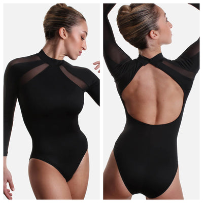 So Danca - Long Sleeve Open Back Leotard - Adult (RDE-2646) - Black