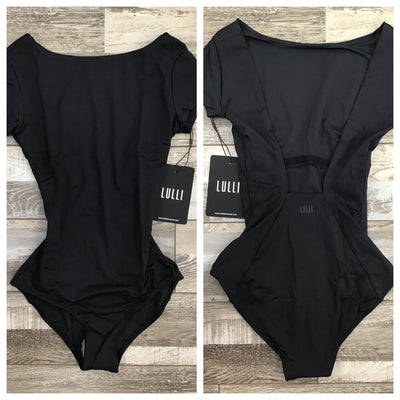 Lulli Dancewear - Microfiber Full Lining Short Sleeve Leotard - Adult (LUB286) - Black